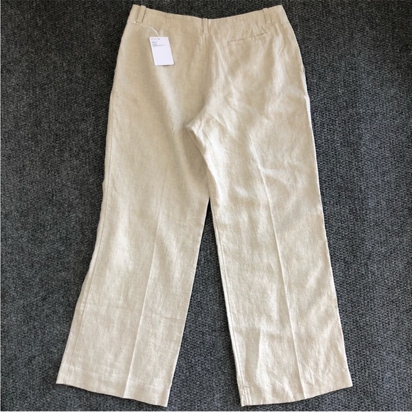 & other stories 100% linen pants size 10 with front pockets and one back pocket - Picture 10 of 11